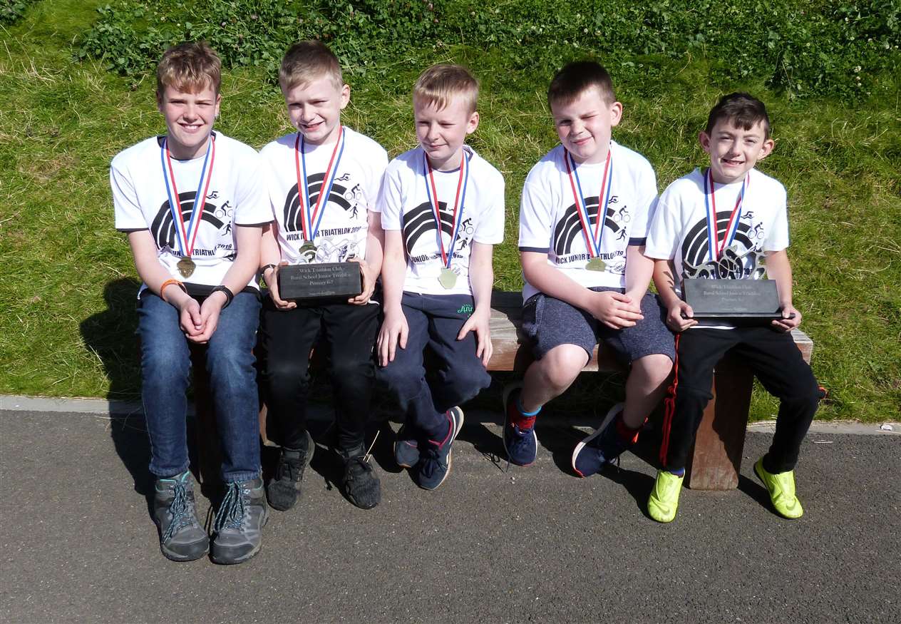 Rural trophy winners in the Wick Junior Triathlon 2019.