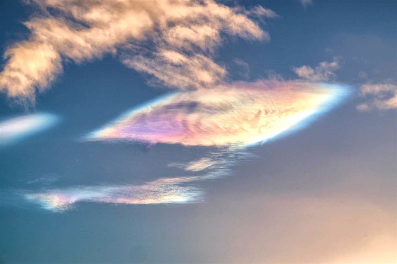 David Proudfoot took this picture in Thurso of the nacreous clouds on December 24.
