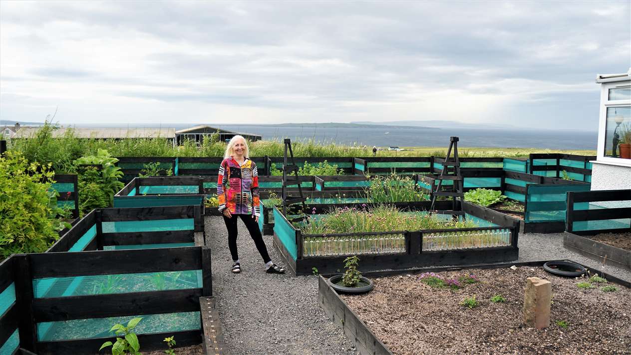 Carole Whittaker's herb garden project at John O'Groats has been a successful experiment she says. Picture: DGS