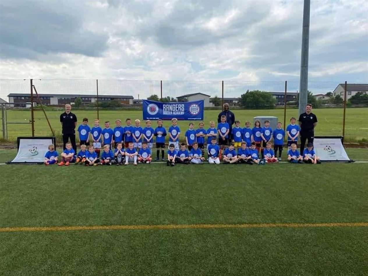 The five to nine year olds who attended the coaching camp.