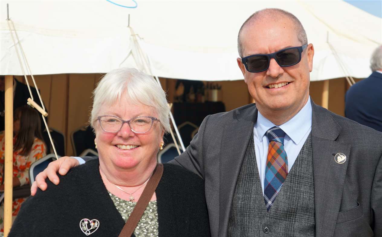 Mark Rouse, managing director of Dounreay, with his wife, Carole. The couple were also celebrating their 34th wedding anniversary. Picture: DGS