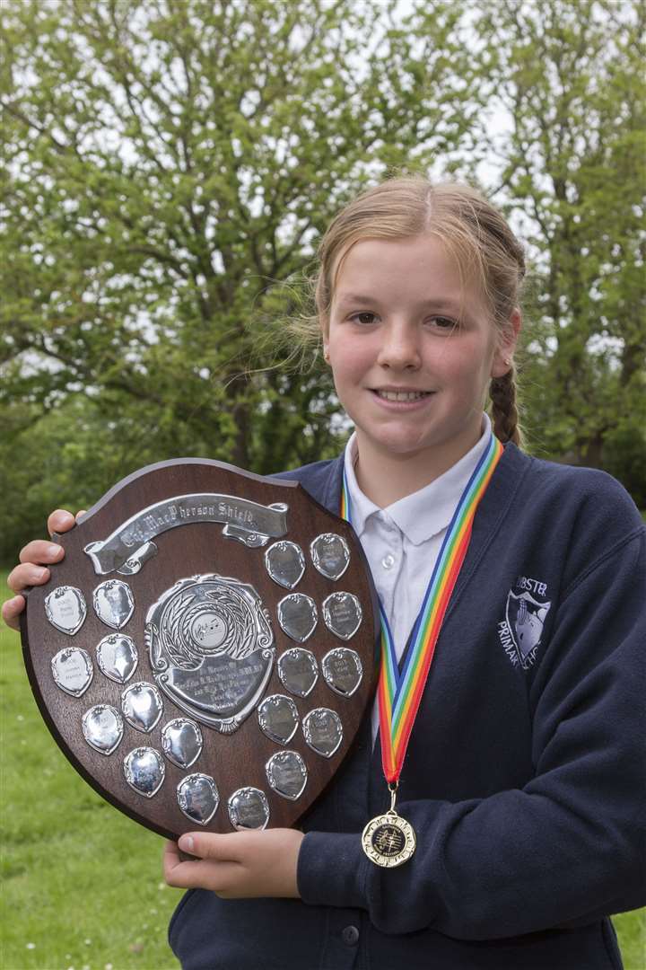 Shannon Campbell, Lybster, won the Eric McPherson Shield for vocal solo, P7.