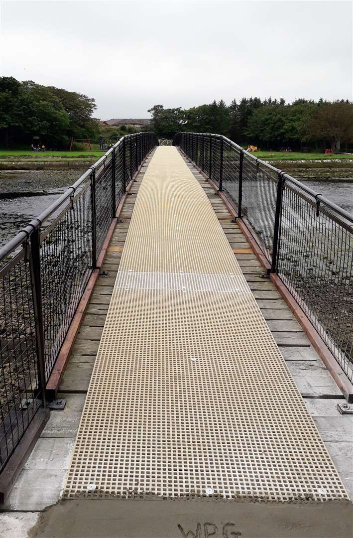 New non-slip fibreglass walkways have been installed at the two footbridges.