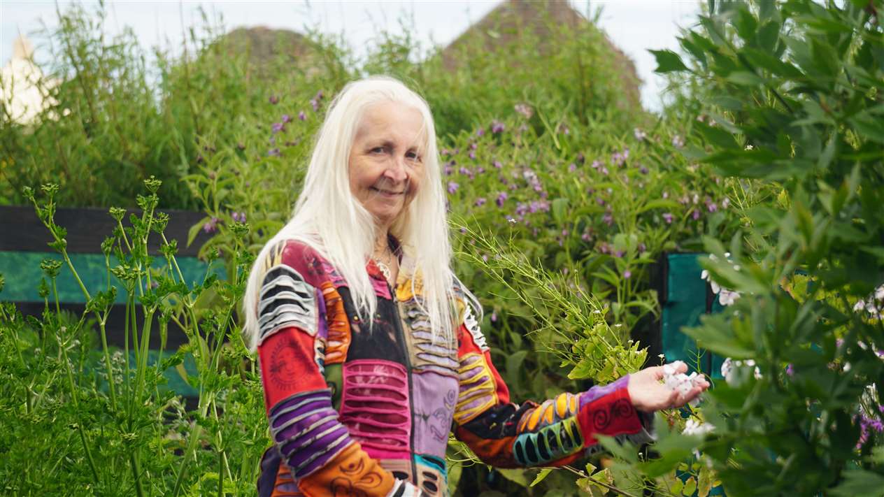 Carole Whittaker at her herb garden in John O'Groats. Picture: DGS