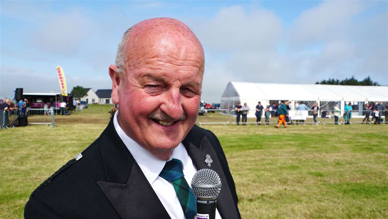 Compere for the Thrumster Game Fair was the ever-popular Caithness civic leader Willie Mackay. Pictures: DGS
