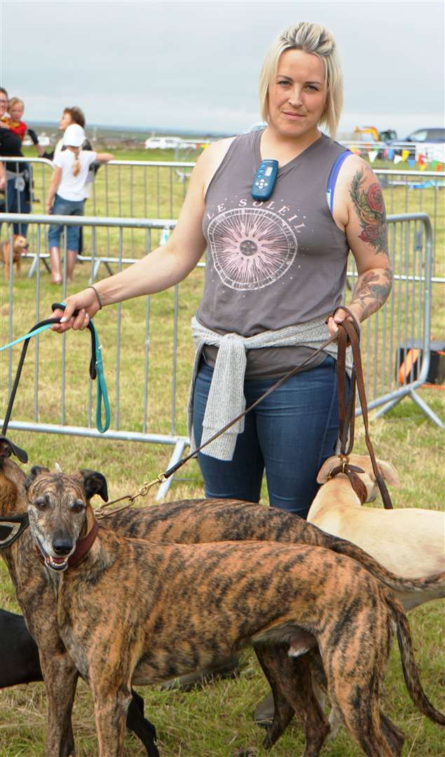 Kirsty Moore with her dogs at the Thrumster Game Fair.