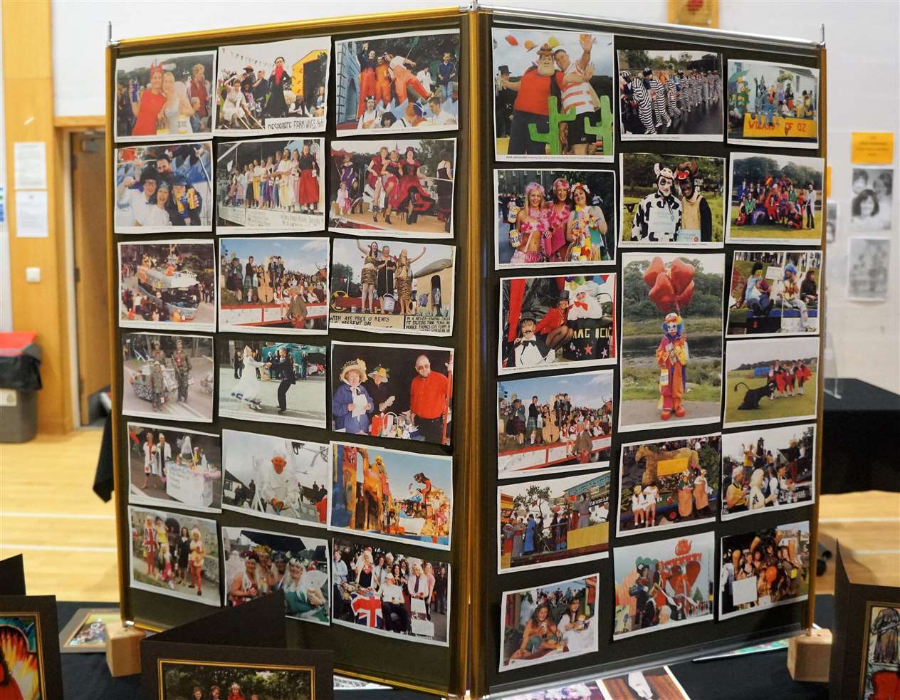 Pictures at an exhibition. A huge array of photos and artefacts related to Wick's gala queens and herring queens was put together by staff at Pulteneytown People's Project for the one-day show. Picture: DGS