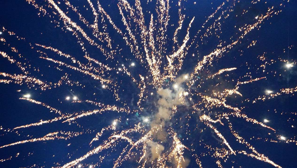 The grand finale witnessed a huge explosion of light and colour in the sky over Wick.