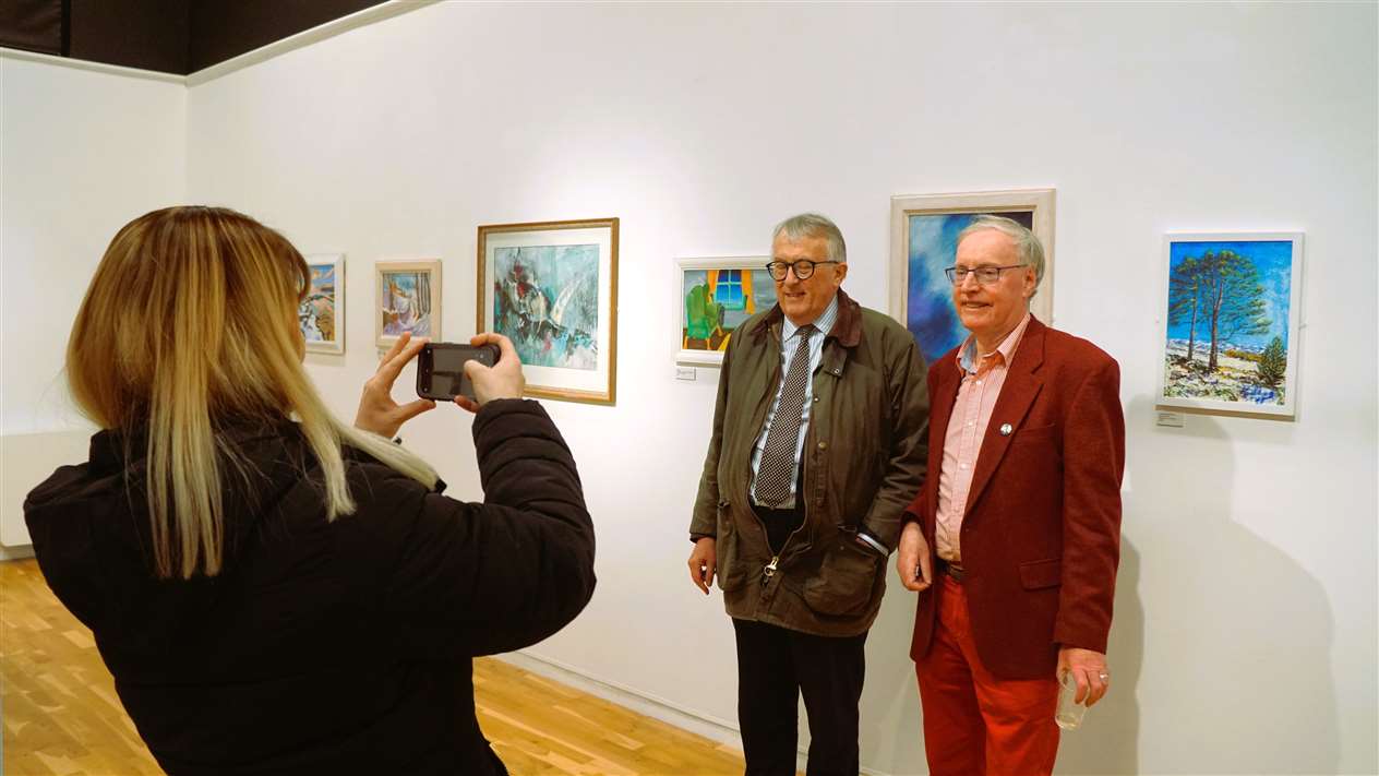 Jamie Stone (left) and Ian Pearson are photographed at the exhibition. Picture: DGS