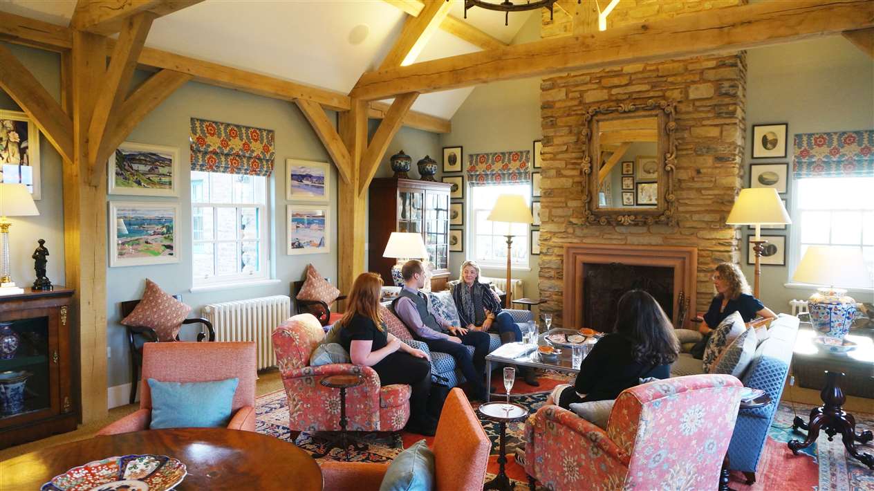 The lounge area was a grand mix of Scots rustic and royal splendour. Pictures: DGS