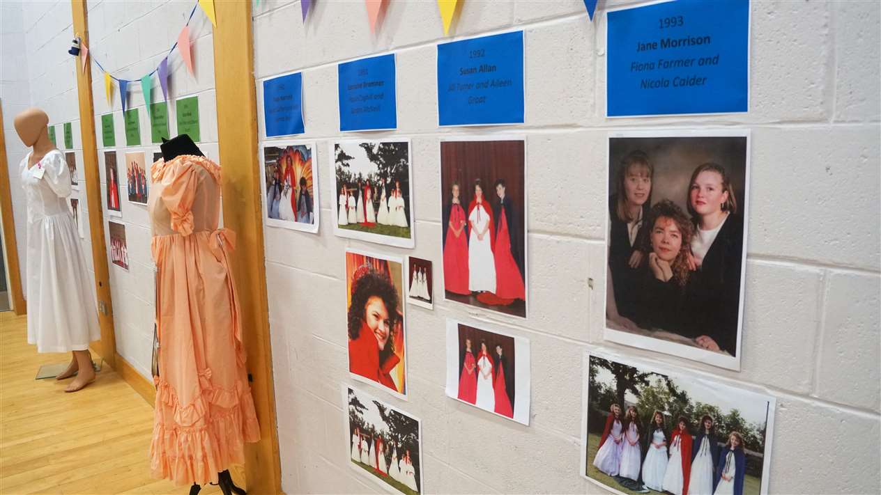 Some past outfits as well as pictures were on show. Picture: DGS