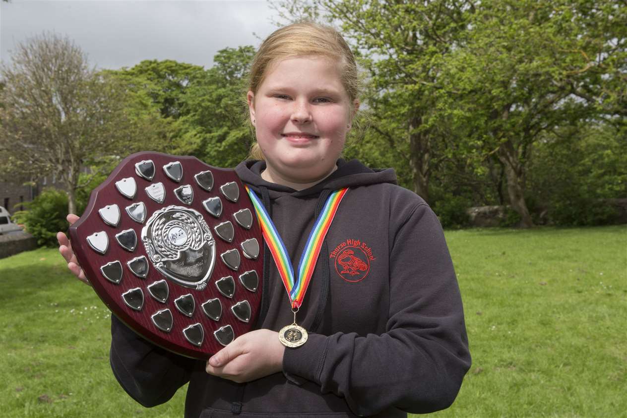 Jodi McLean, Thurso High School, retained the Roy Stewart Memorial Shield for woodwind solo grades 1-3.