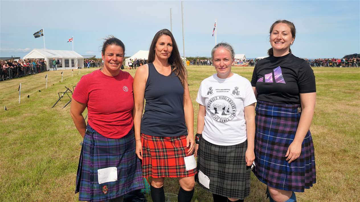 Athletes from left, Rebecca Maeule, Zuzana Spasova,Trish Lawson and Laura Barber. Picture: DGS