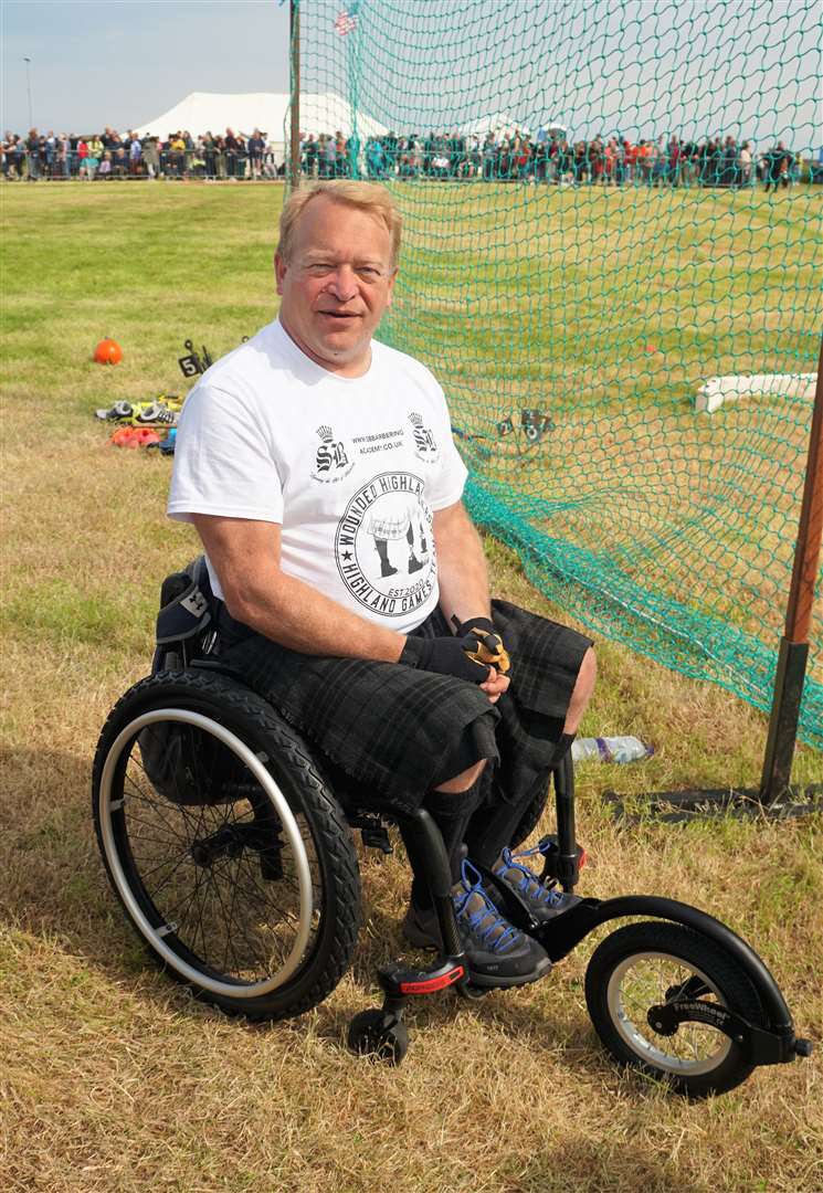 Wounded Highlander team member Davie Dent performed well on the day. Picture: DGS
