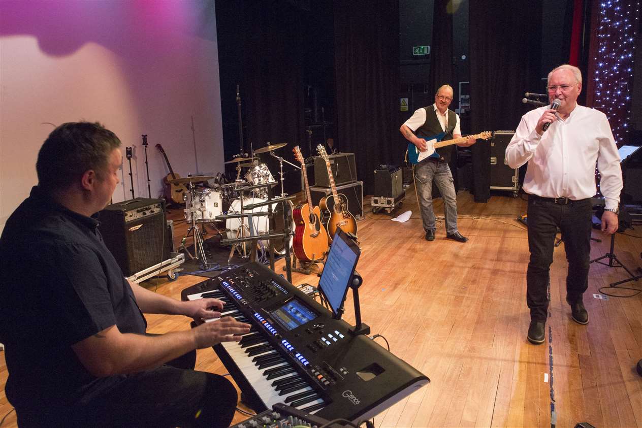 Robbie Petrie, with his son Ryan on keyboard and Lenny Smith on guitar. Picture: Robert MacDonald/Northern Studios