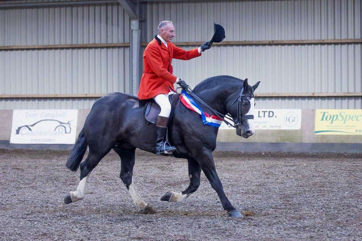 Russell Skelton with the second reserve Kincullen Moonstone. This was their last show together. Picture: Colin Campbell