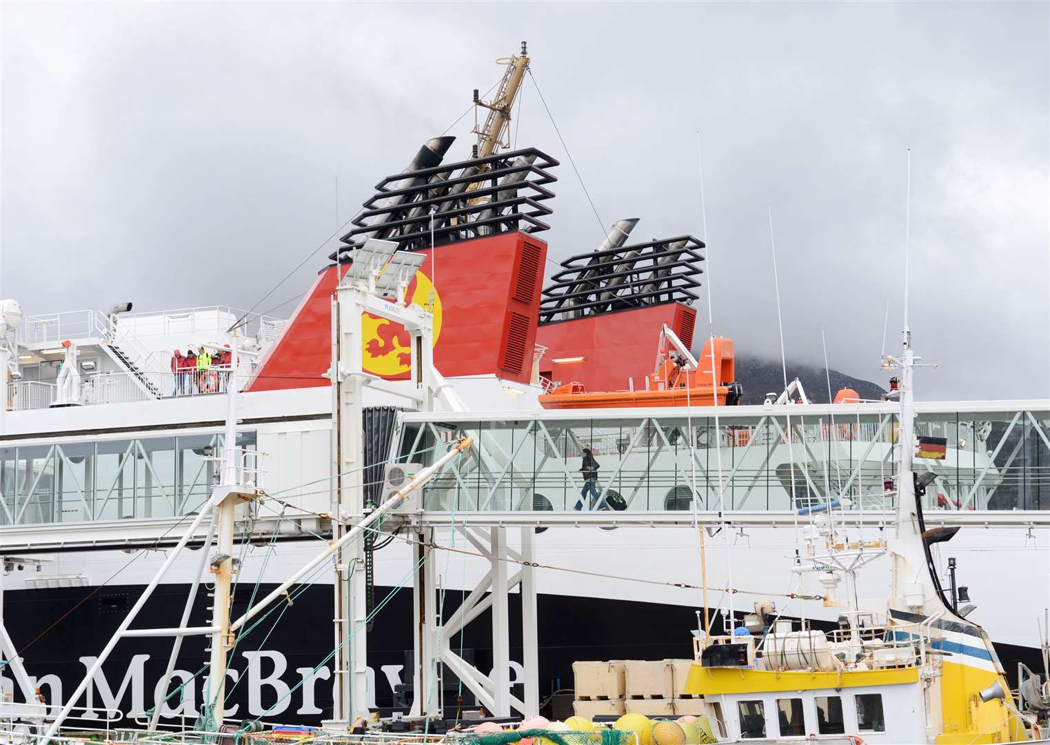 The MV Loch Seaforth at dock in Ullapool.