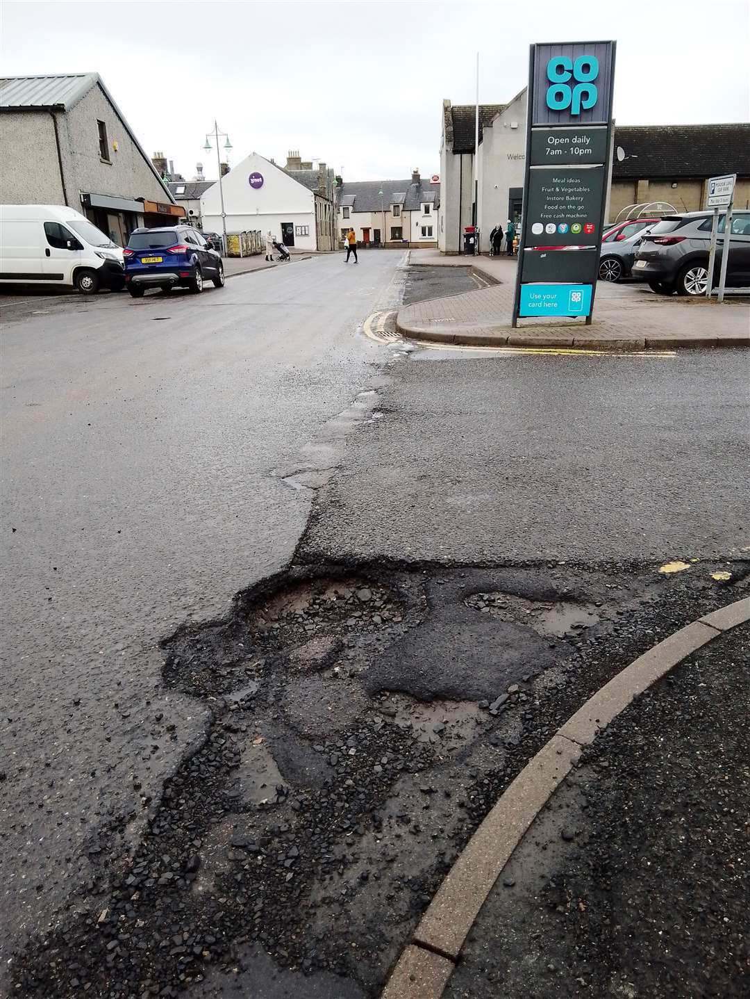 The car park was in a poor condition before the work was carried out.
