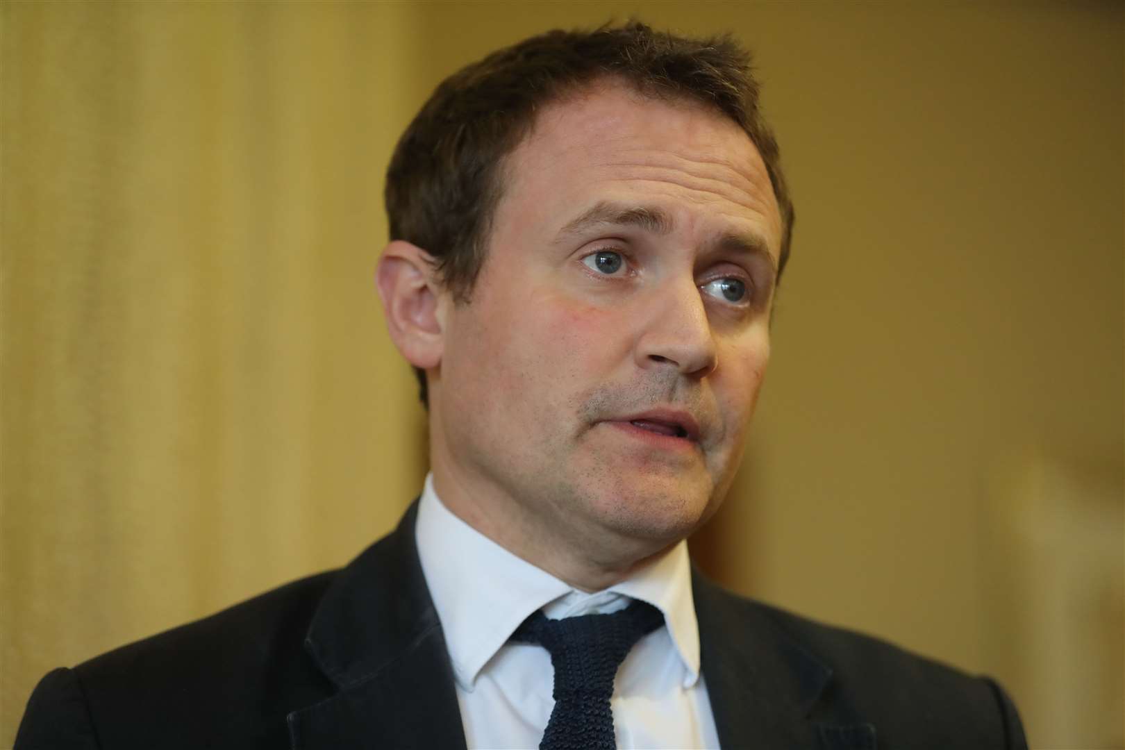 Ex-soldier Tom Tugendhat announced in January that he would stand for leader should Boris Johnson quit (Niall Carson/PA)