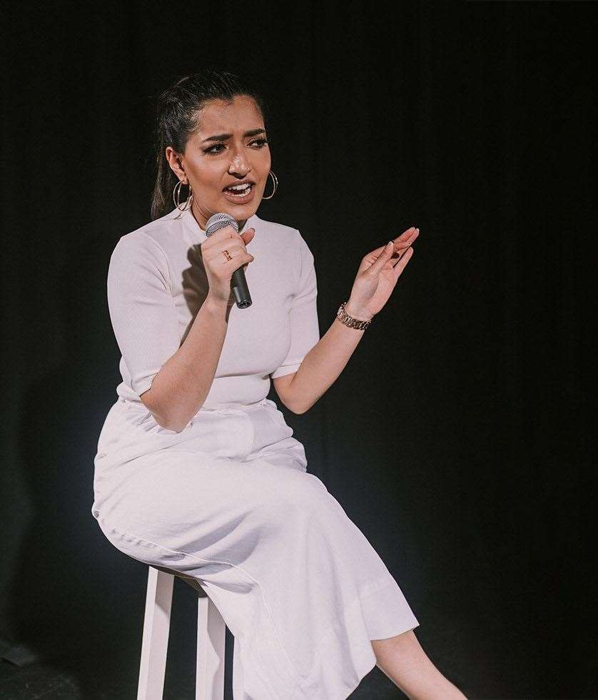 Iman Akhtar's performance as part of Scottish Youth Theatre’s Trajectories project in July last year. Picture: Fraser Scott