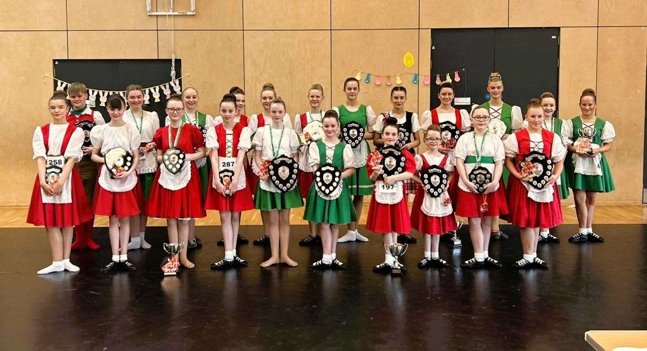 Afternoon winners at the dancing competition who finished the day with an Irish jig.