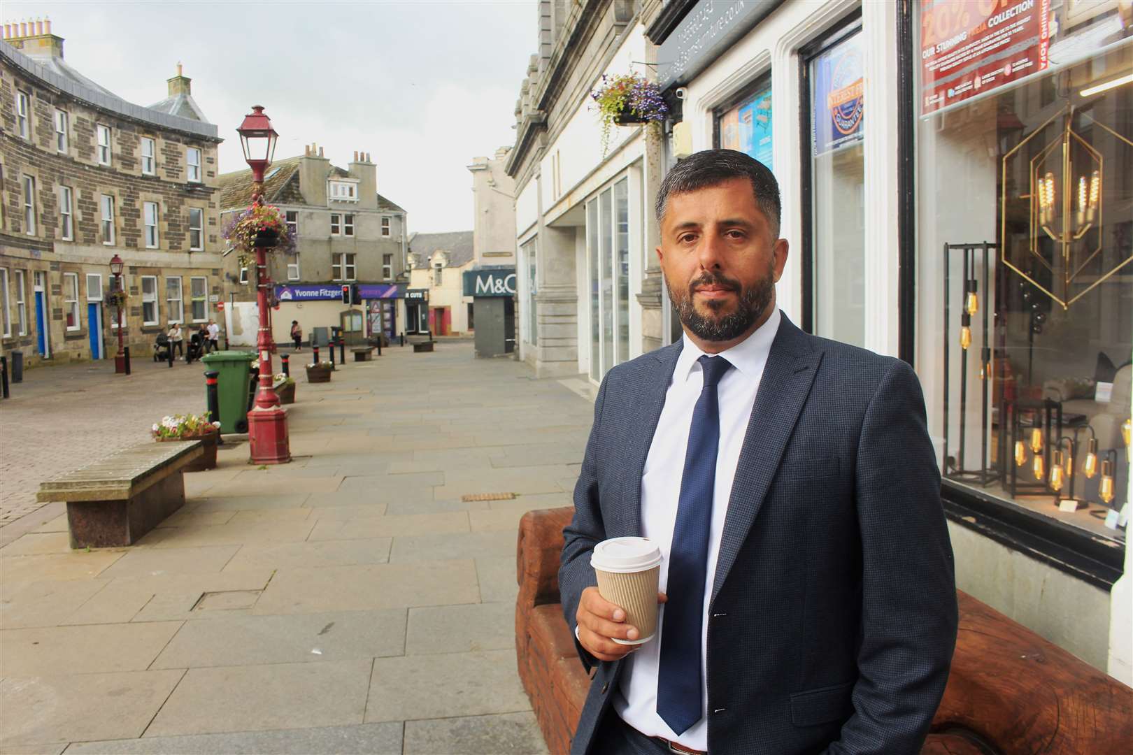Wick businessman Sam Salim spoke out over the 'extortionate' rates imposed on retailers. Picture: Alan Hendry