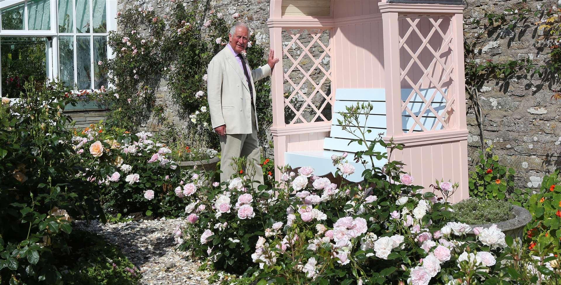 Prince Charles, the Duke of Rothesay, in the gardens at the Castle of Mey. Picture: Peter Jolly