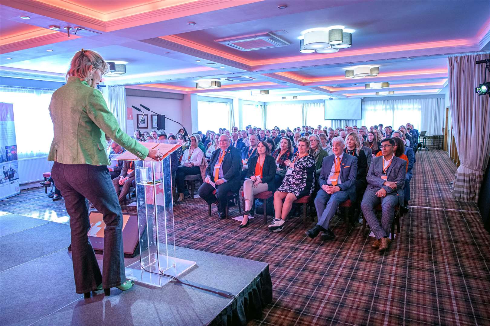 Writer and broadcaster, Nicky Marr presenting to conference attendees. Picture: Focus North