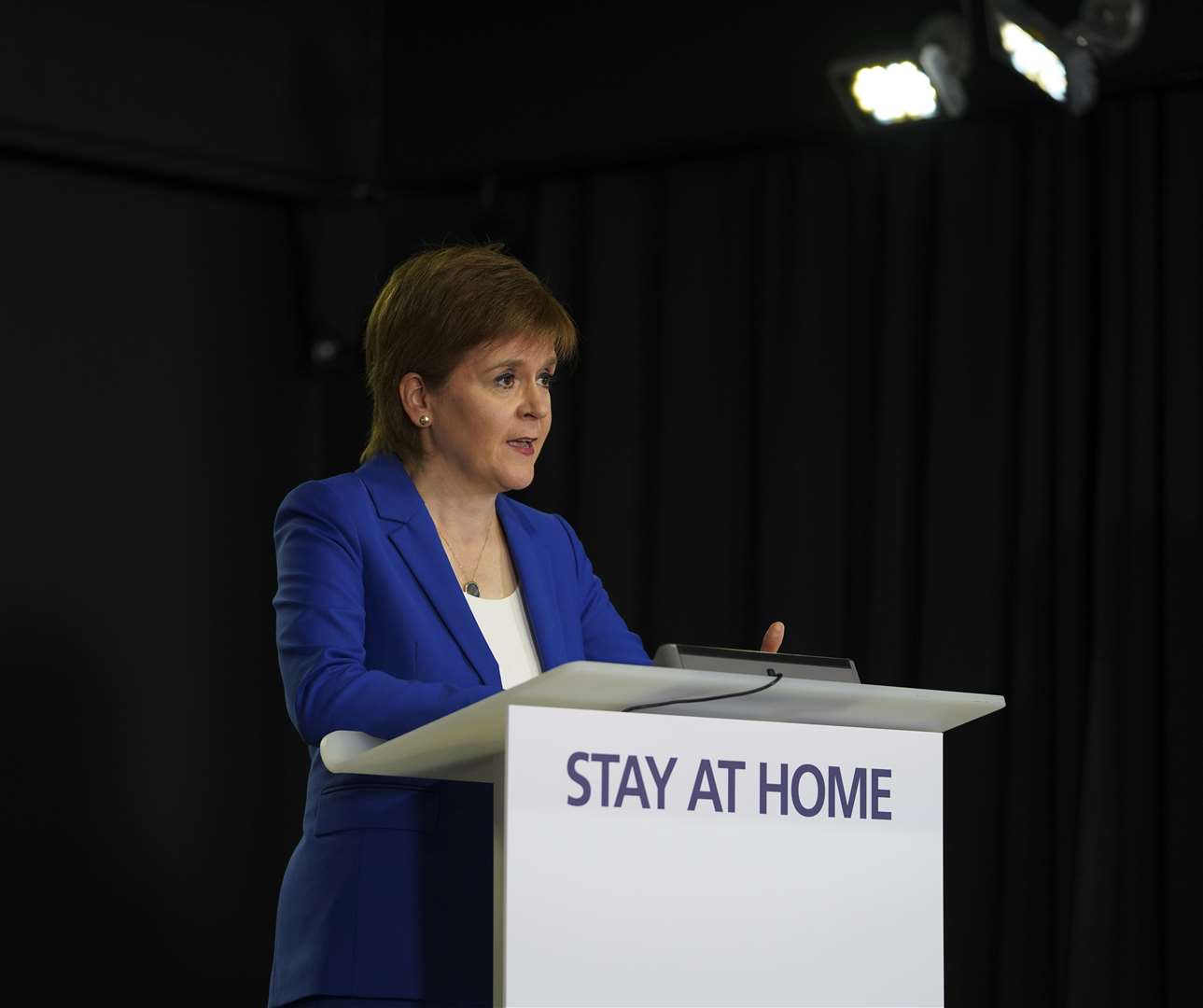 Nicola Sturgeon revealed the work under way to establish Scotland-based PPE manufacturing.