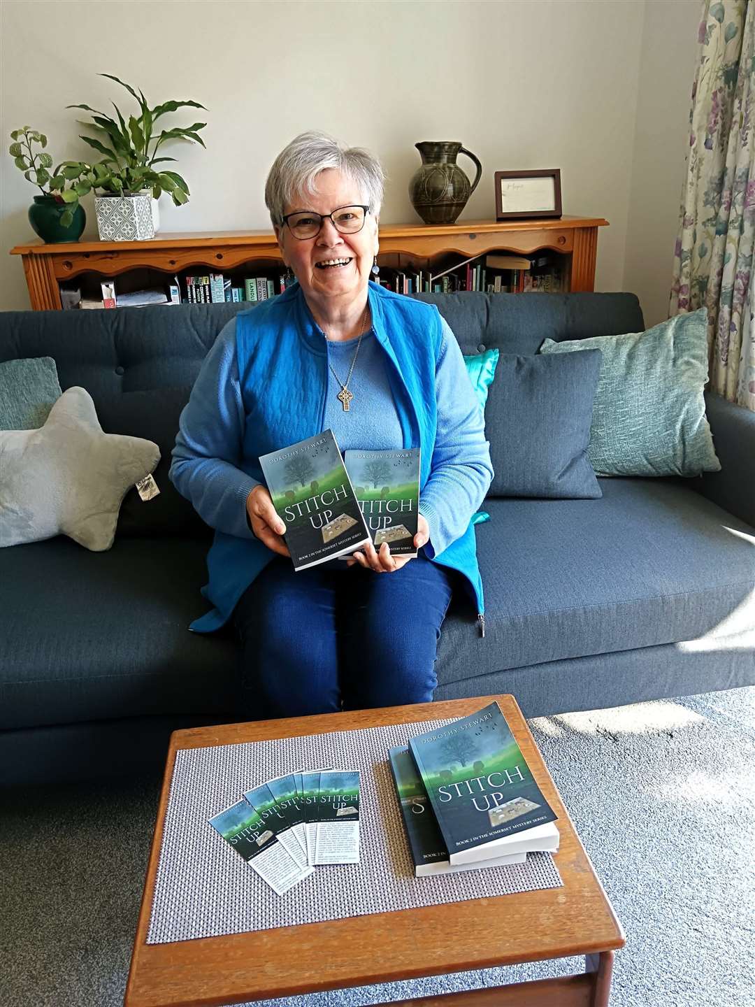 Wick-born writer Dorothy Stewart (née Miller) has recently published Stitch-Up, the second book in her mystery series set in Somerset. Picture supplied