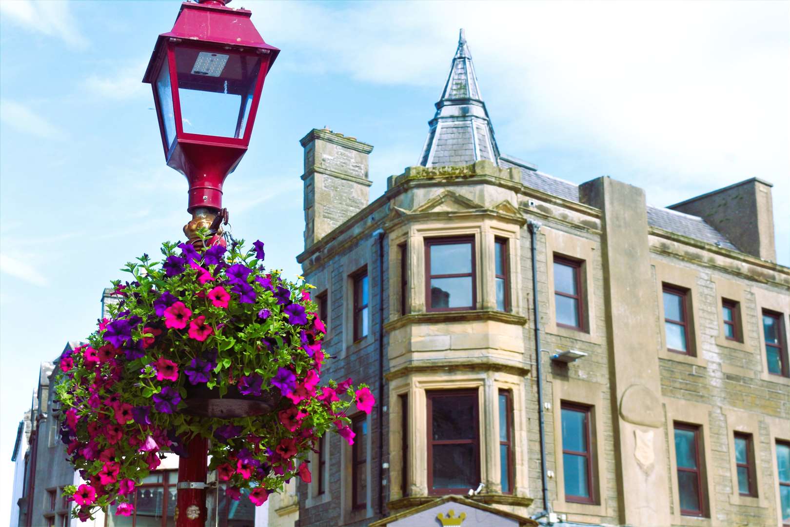 Wick Flowers Group has made a difference to the town with its colourful planters and baskets.