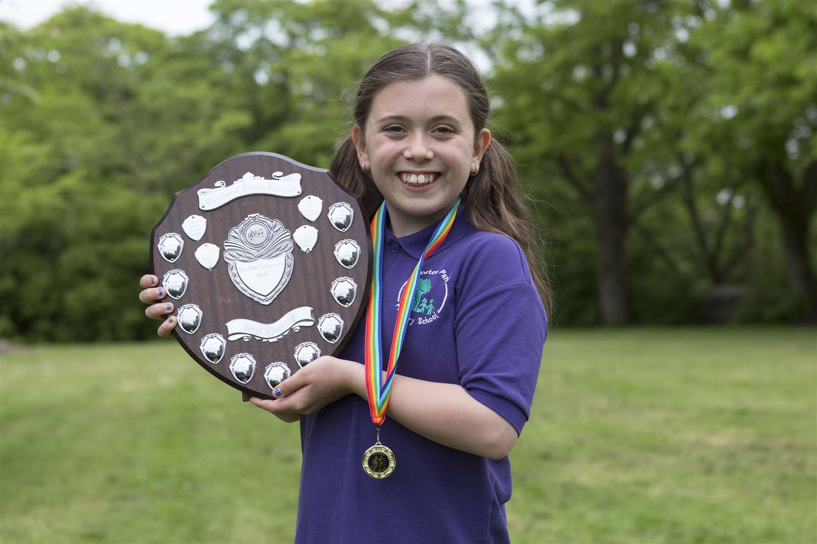 Lily Sutherland, from Wick, won the Wick Town Improvements Shield for verse-speaking, girls P6. Picture: Robert MacDonald / Northern Studios