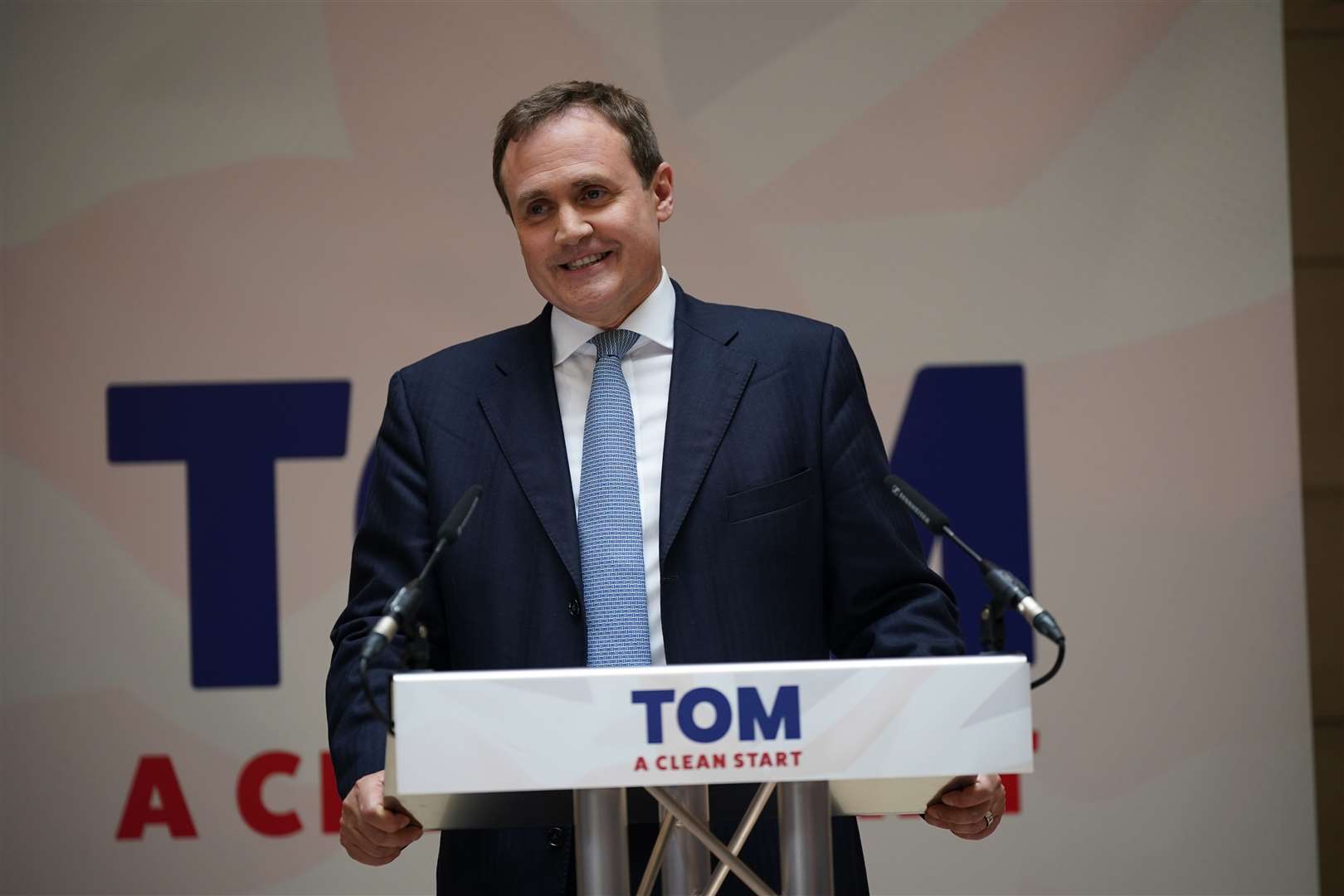 Tom Tugendhat has promised to spend 3% of GDP on defence and security (Yui Mok/PA)