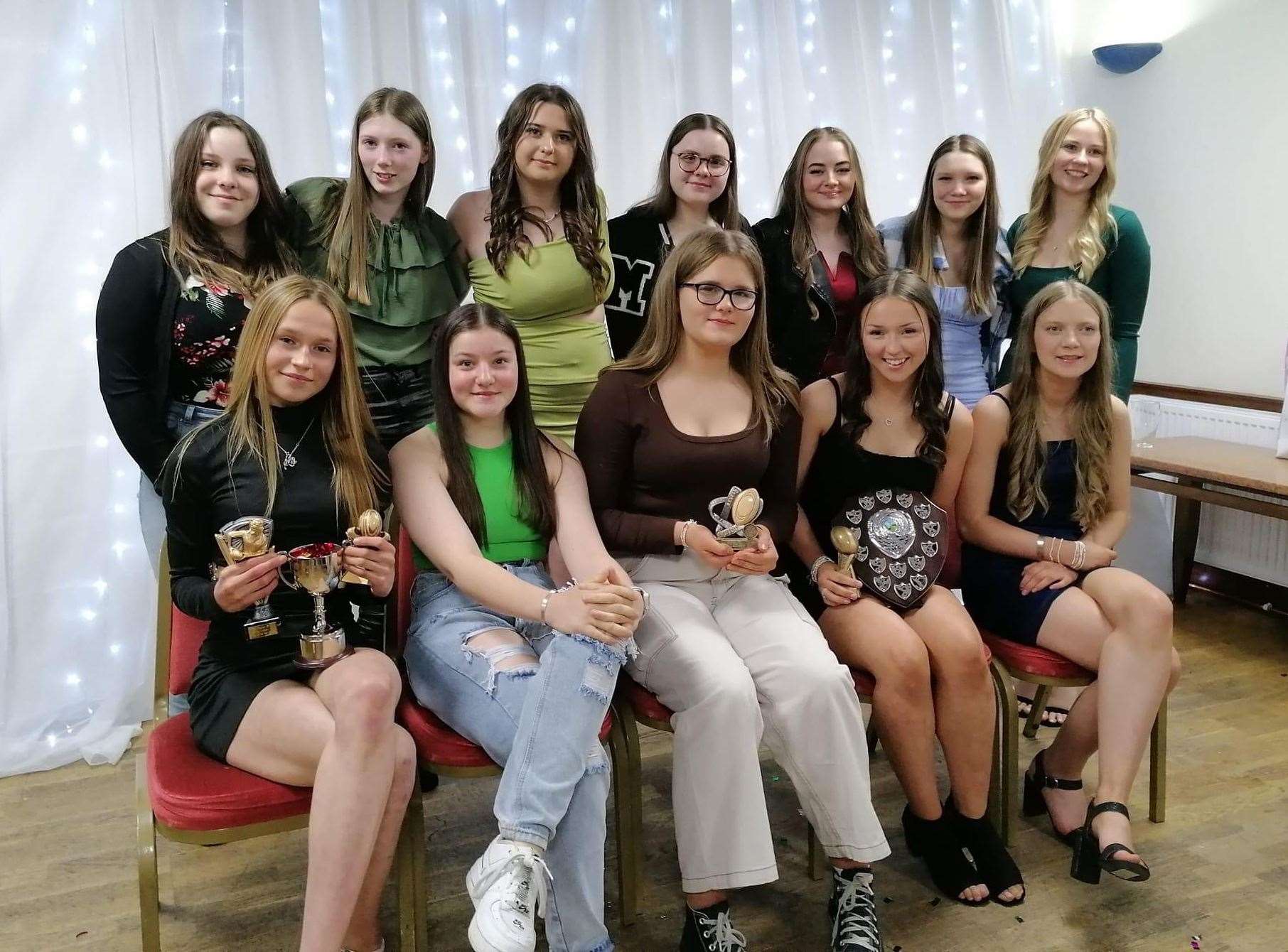 Under-16s from Caithness Rugby Football Club girls' section.