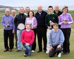 The finalists who played in the club championship matches, together with captain Graeme Dunnett.