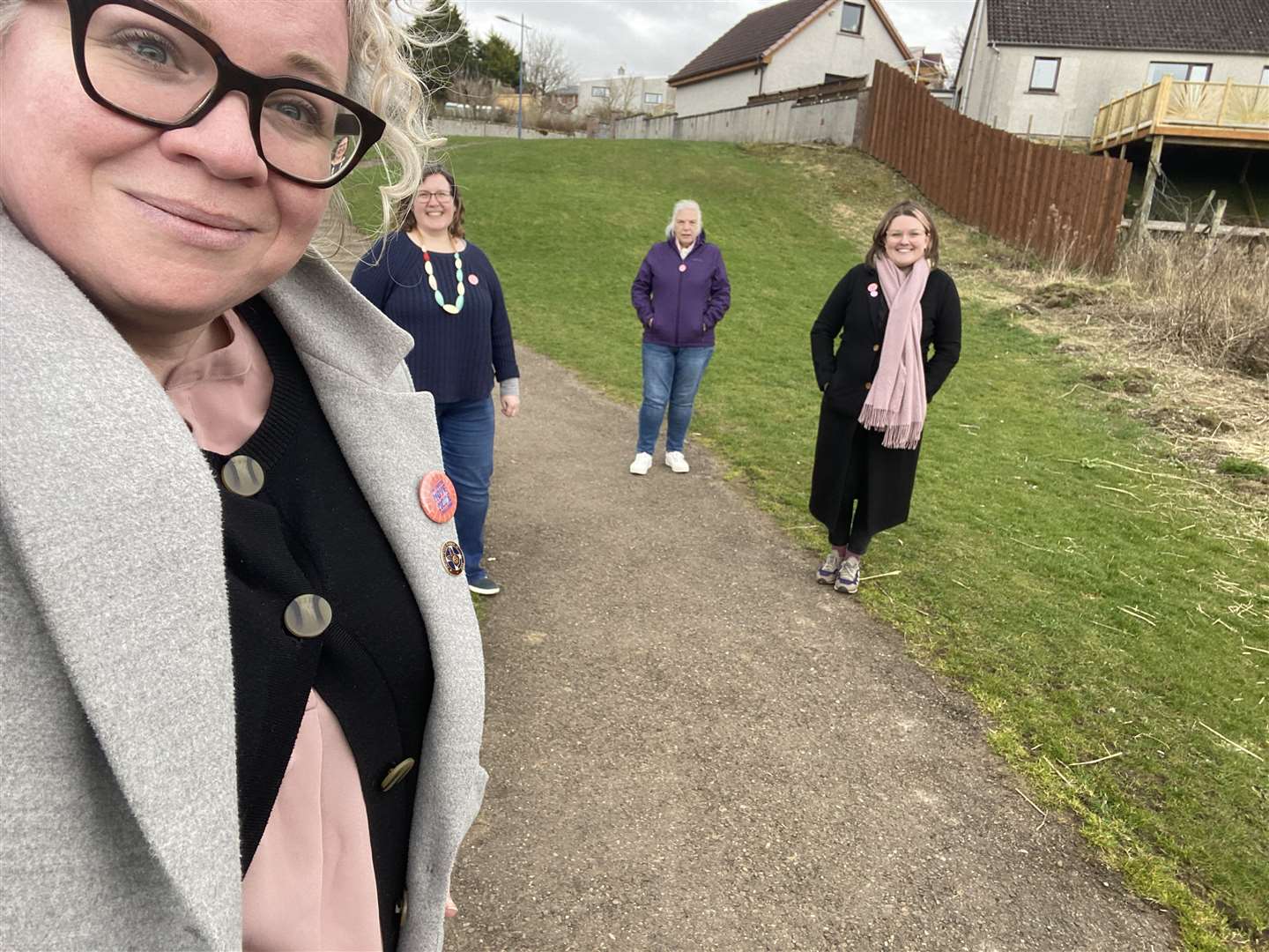Some of the Thurso Community Development Trust staff – Joan Lawrie, Sarah Finalyson, Helen Allan and Zoe Mackenzie – promoting the move more challenge.