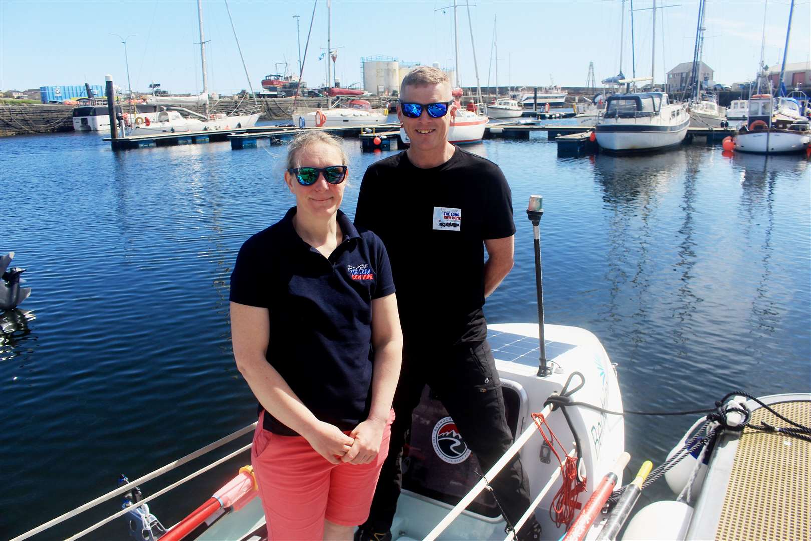 Mhairi Ross and Allan Lipp are due to set off on Saturday on their round-Britain rowing challenge. Picture: Alan Hendry