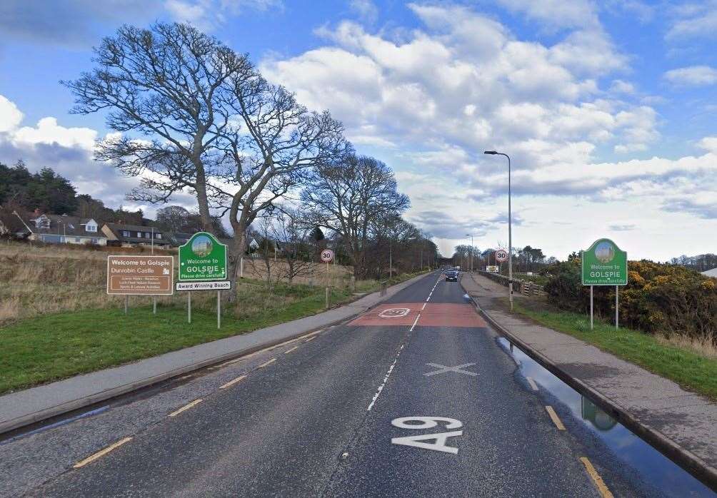 Works will take place at the entrances to Golspie on the A9. Picture: Google