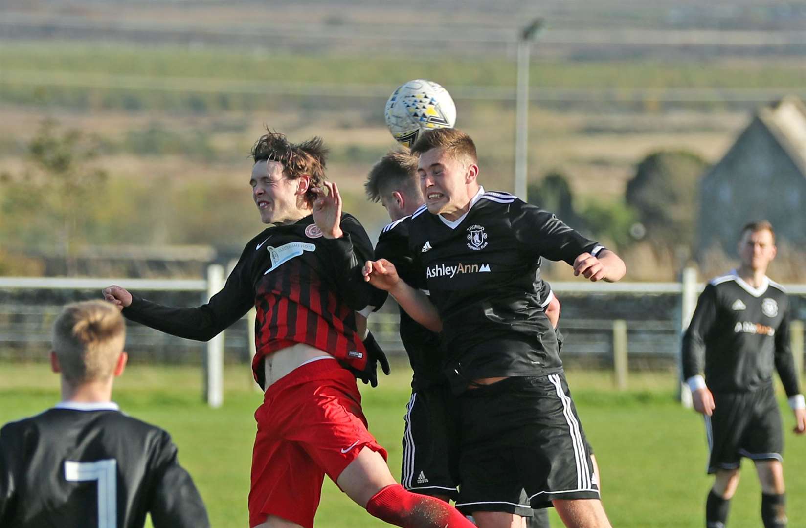Halkirk United and Thurso in a Caithness derby in the North Caledonian League in October 2020. Picture: James Gunn