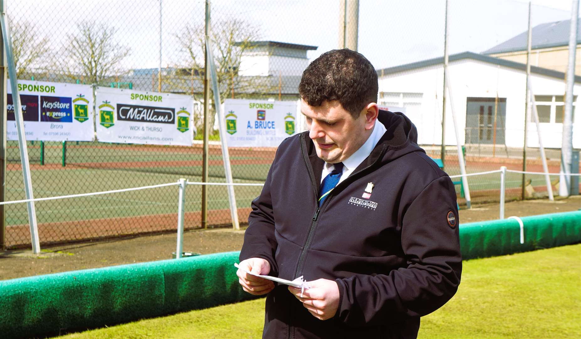 New Rosebank Bowling Club president Scott Christie welcomes members and guests at the special event in Wick on Saturday afternoon. Picture: DGS