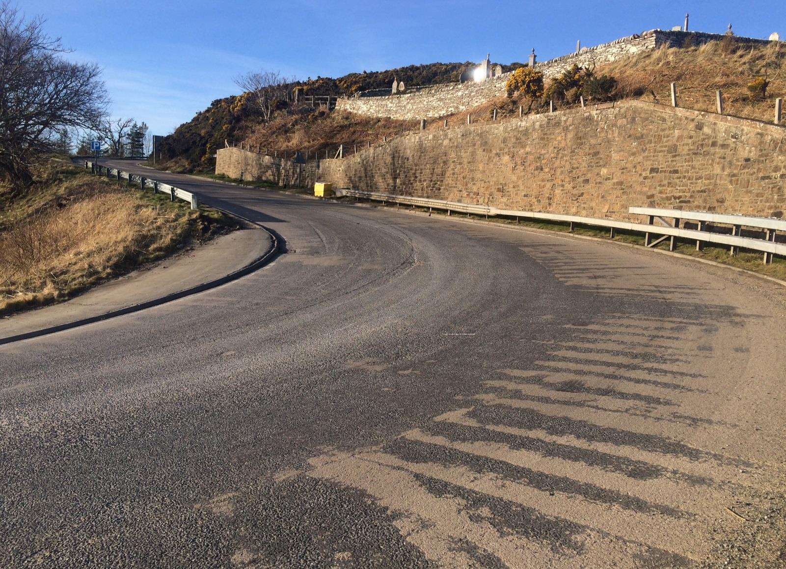 The Berriedale Braes is currently blocked by an overturn lorry.