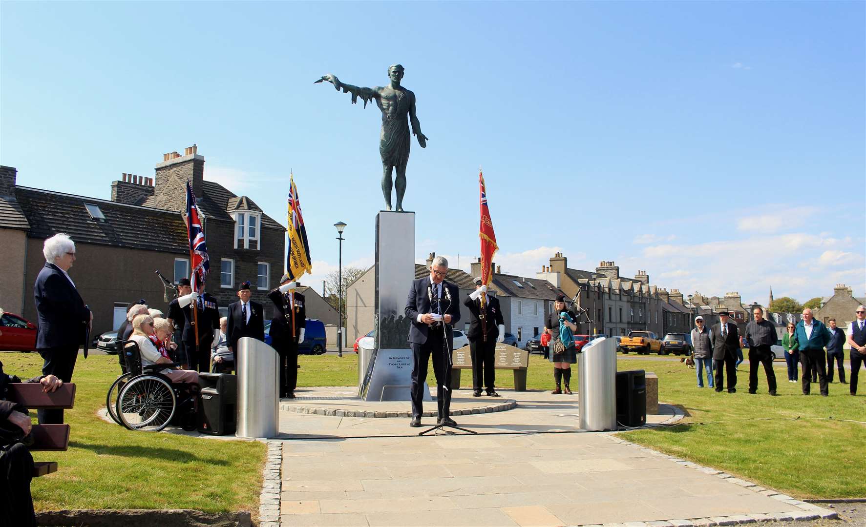 Willie Watt described the Seafarers Memorial as the perfect spot to reflect on those lost at sea. Picture: Alan Hendry