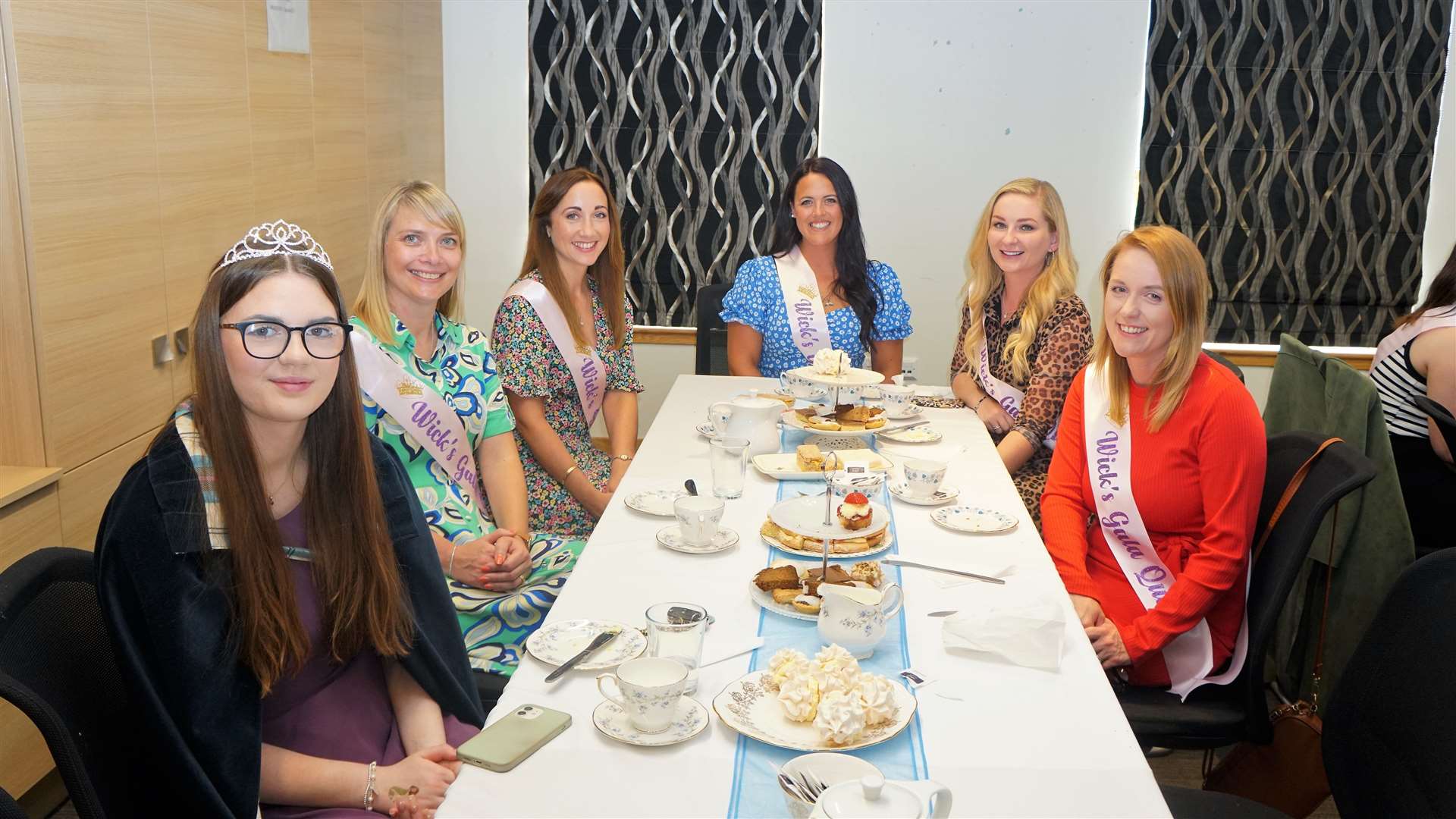 Some of the gala queens and attendants have lunch at the Pulteney Centre. Picture: DGS