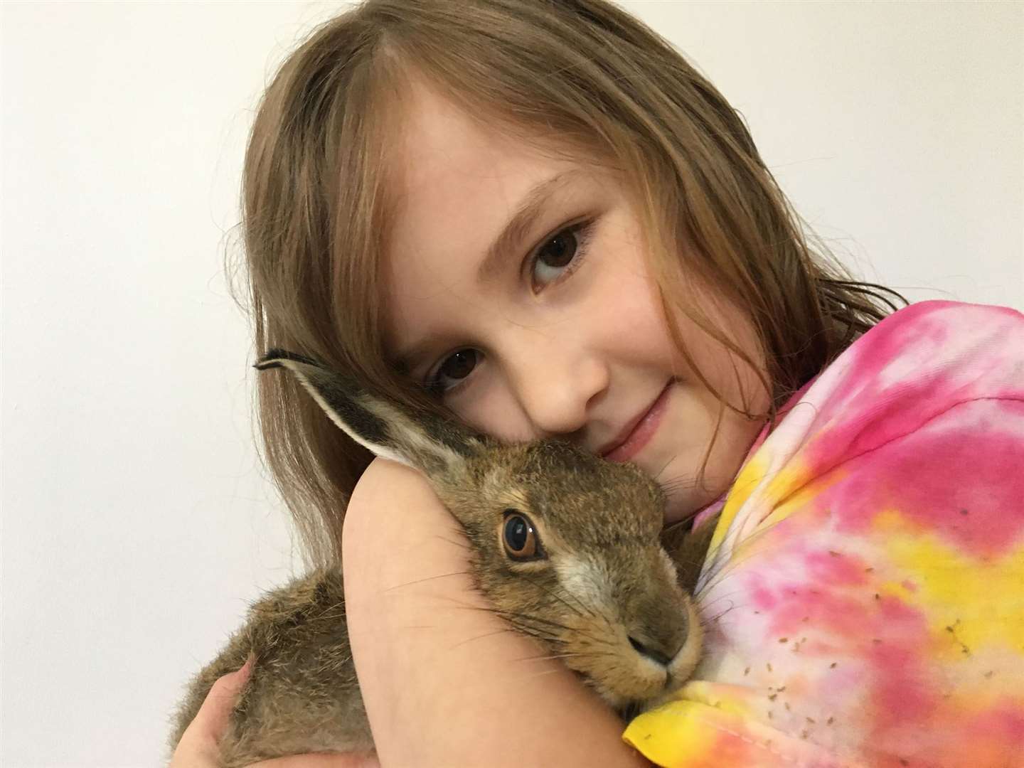 Eliza Terry decided to name the hare Clover (Natasha Terry/PA)