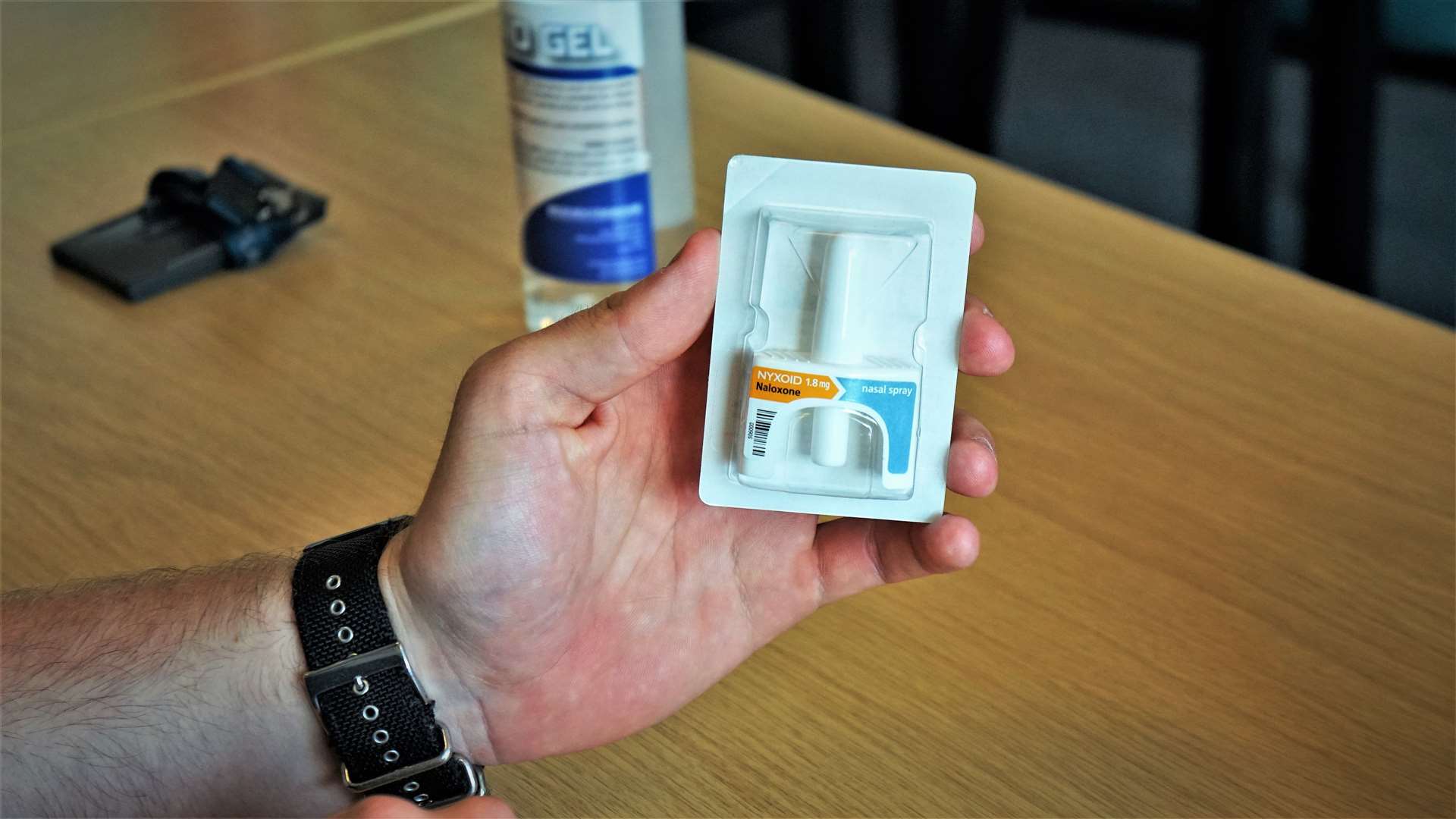 Naloxone dispenser which can temporarily reverse the effects of opiate overdose until medical assistance is accessed. Pictures: DGS