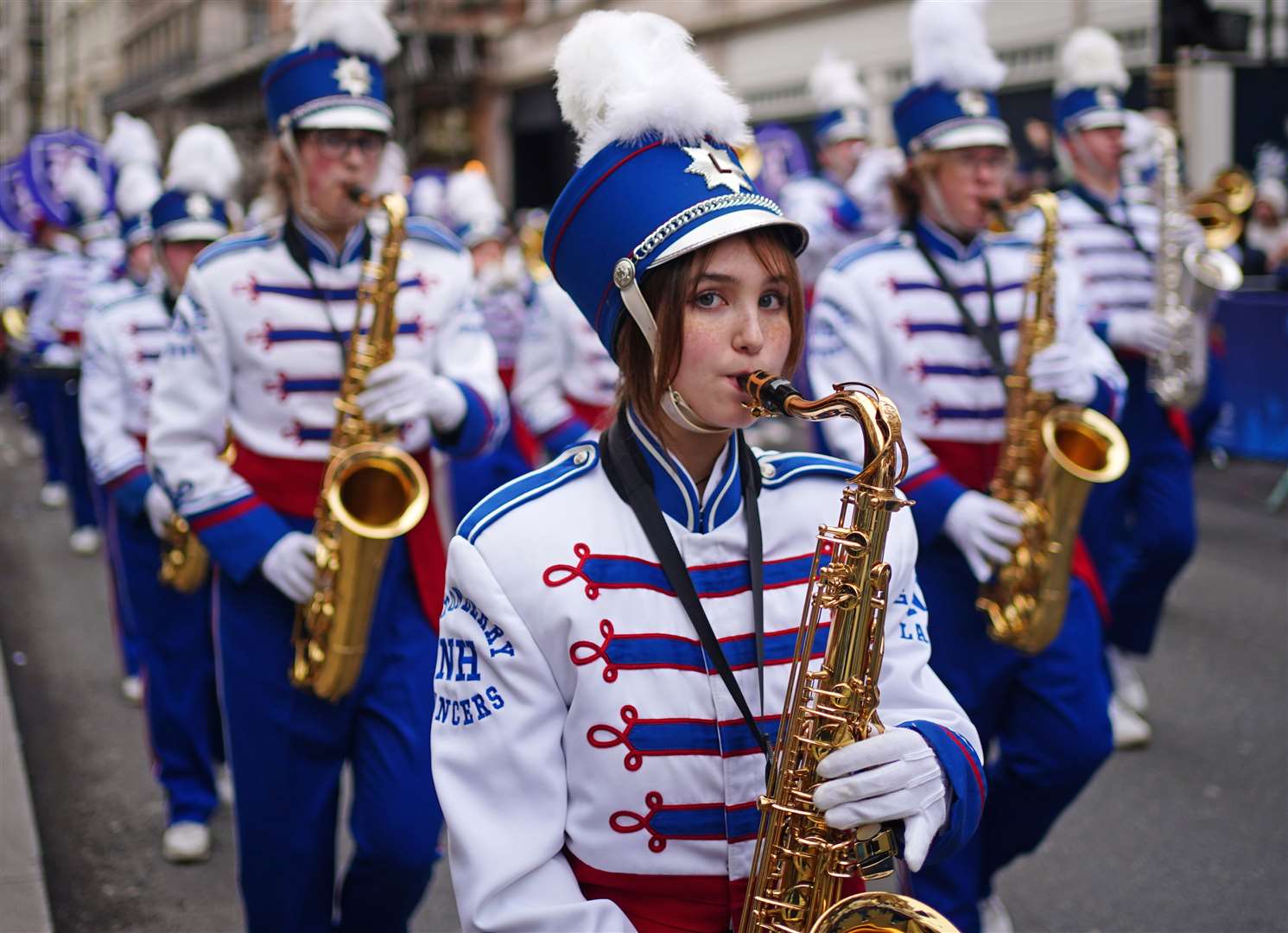 Performers during the New Year’s Day Parade in London (Victoria Jones/PA)