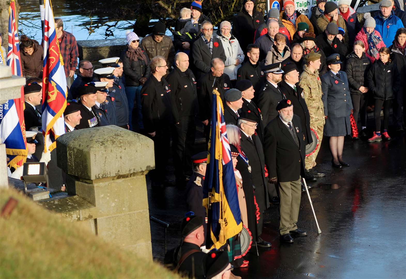 Remembrance Sunday 2023 in Wick. Picture: Alan Hendry
