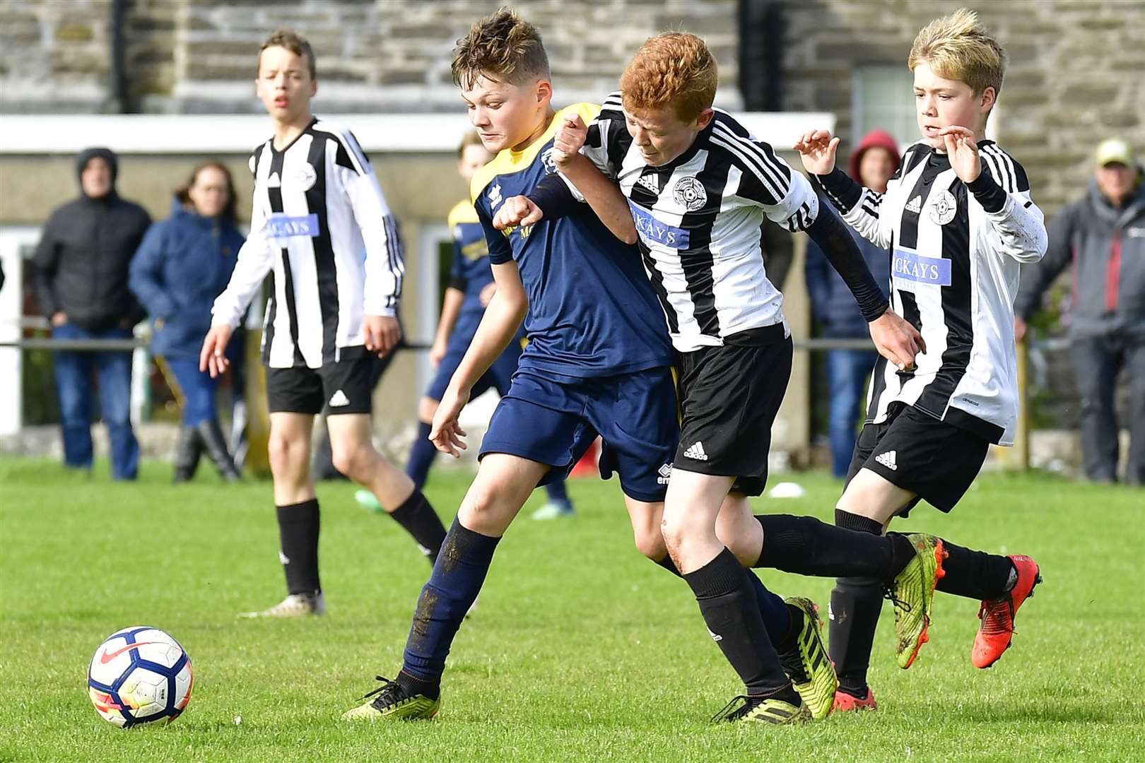 Morgan Kennedy and Sam Reid tracking back to out-muscle a Dingwall player. Picture: Mel Roger
