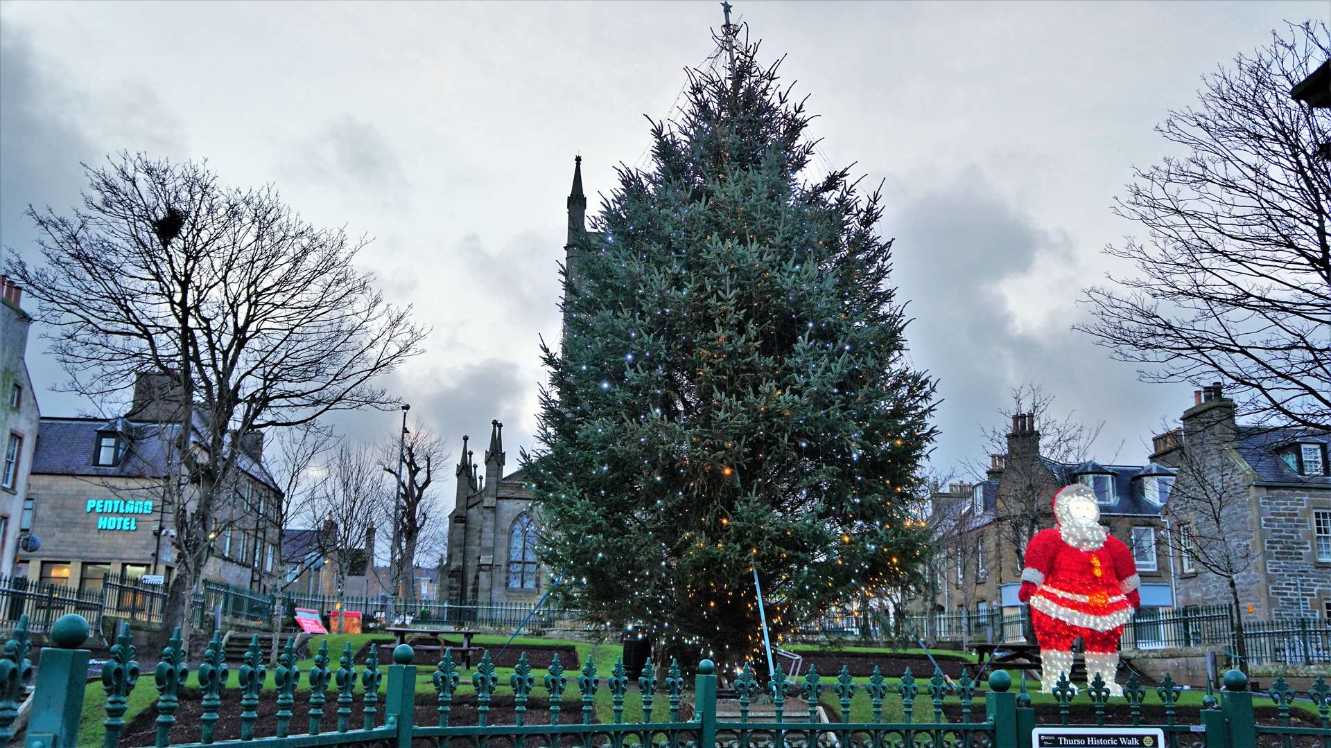 The Christmas tree in Thurso town centre. Picture: DGS