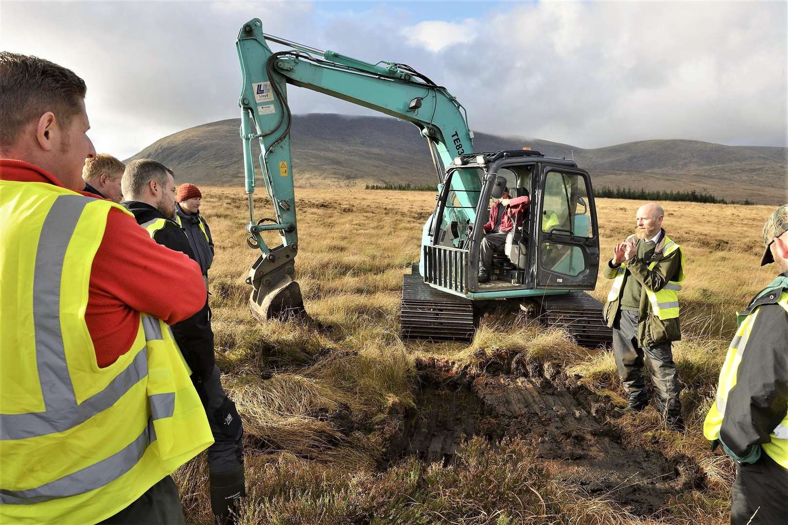 A Peatland ACTION demonstration day at Cairnsmore of Fleet National Nature Reserve, Dumfries and Galloway.